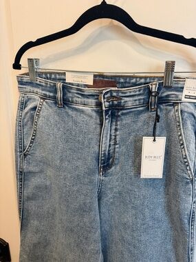 Judy Blue High Rise Washed Blue Straight Jeans